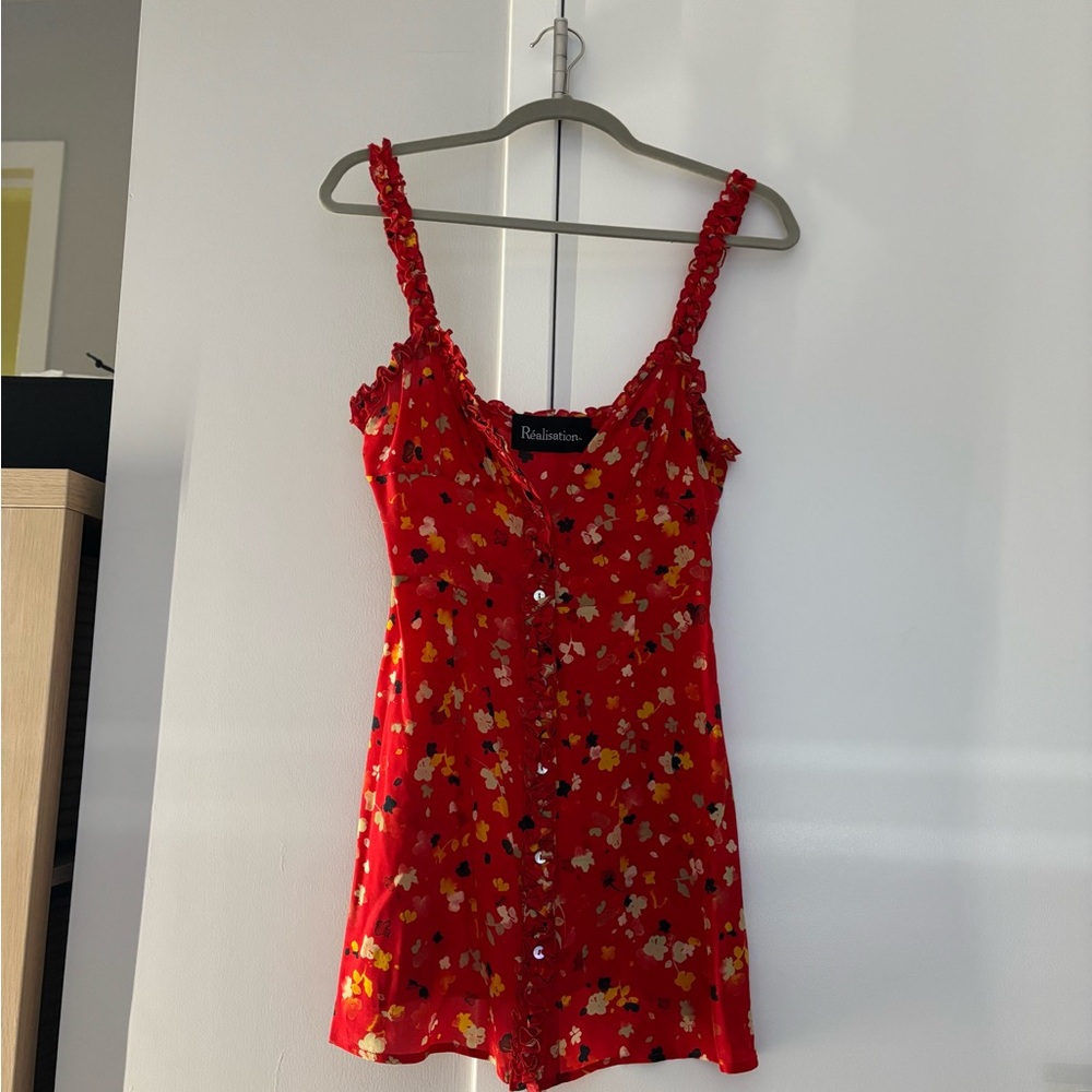 Realisation Par Red Floral Dress